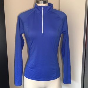 Blue Pullover Workout Top